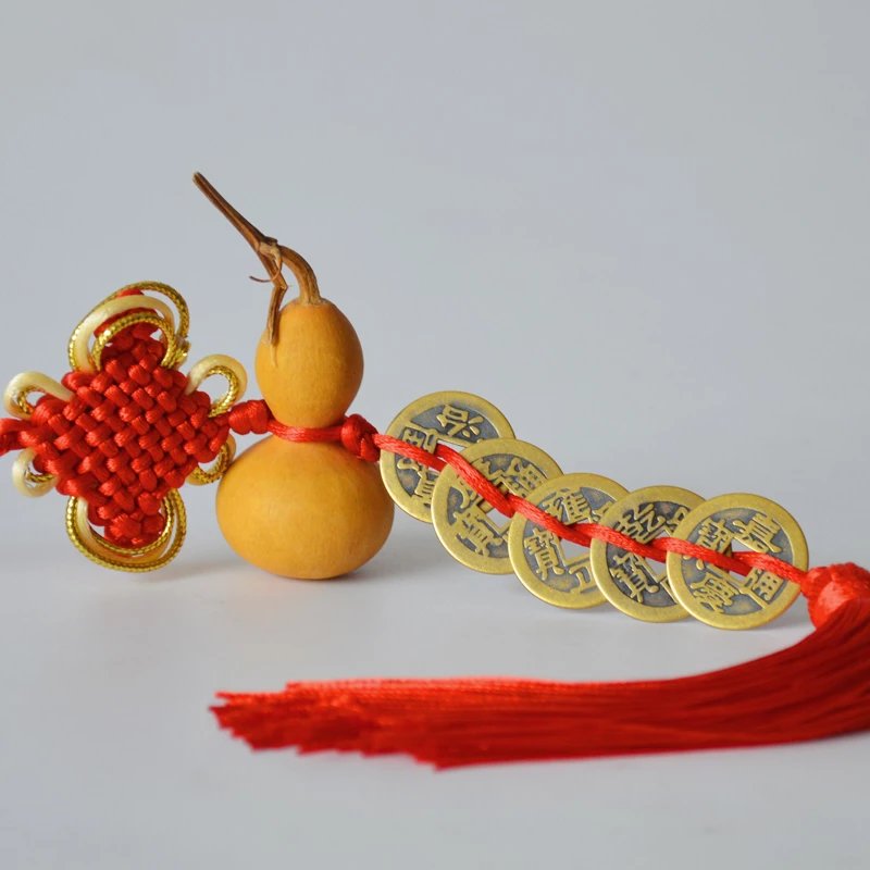 可批天然葫芦文玩葫芦居家工艺饰品五帝钱铜钱风水