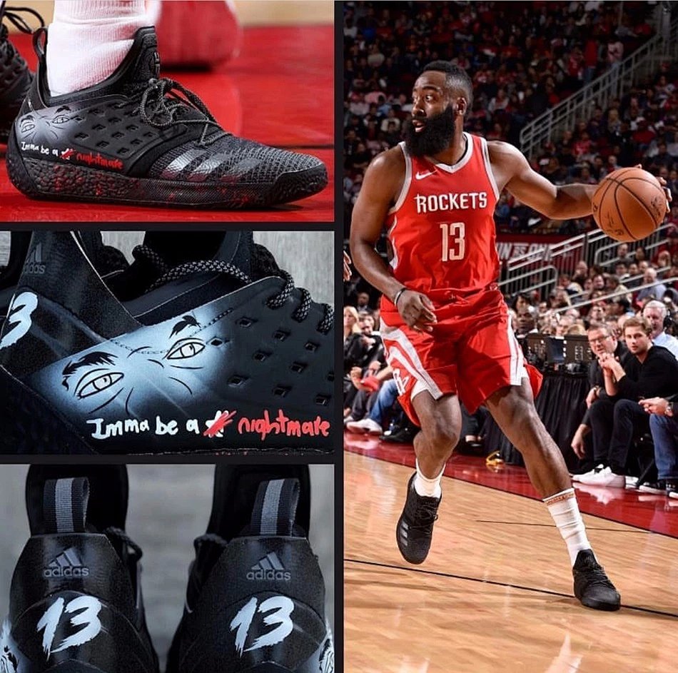 2018年 mvp 最具实力的竞争者詹姆斯·哈登迎来第二双个人签名鞋的