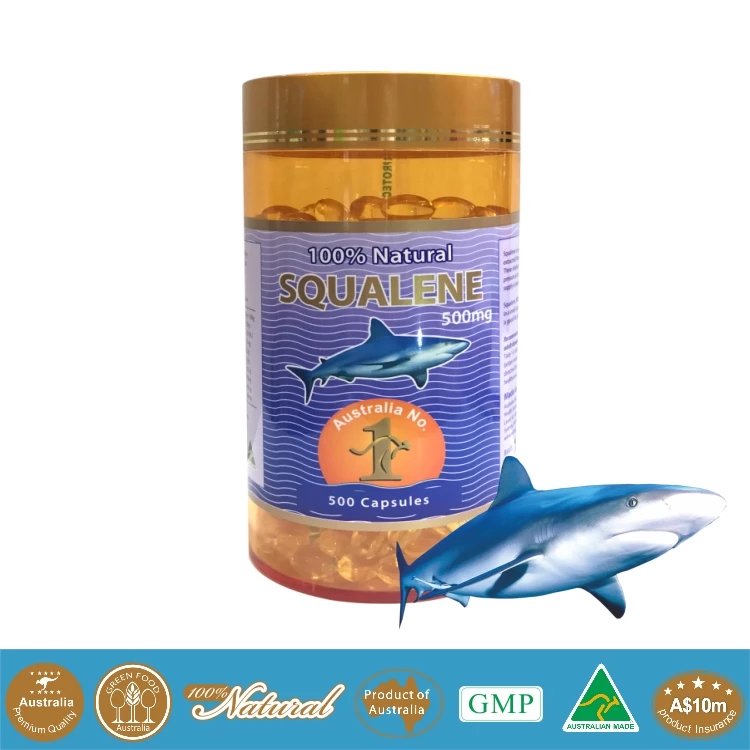 澳大利亚原装进口鲛鲨烯/500粒/澳洲squalene角鲨烯australia no1