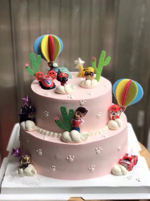 汪汪队鲜奶油水果蛋糕