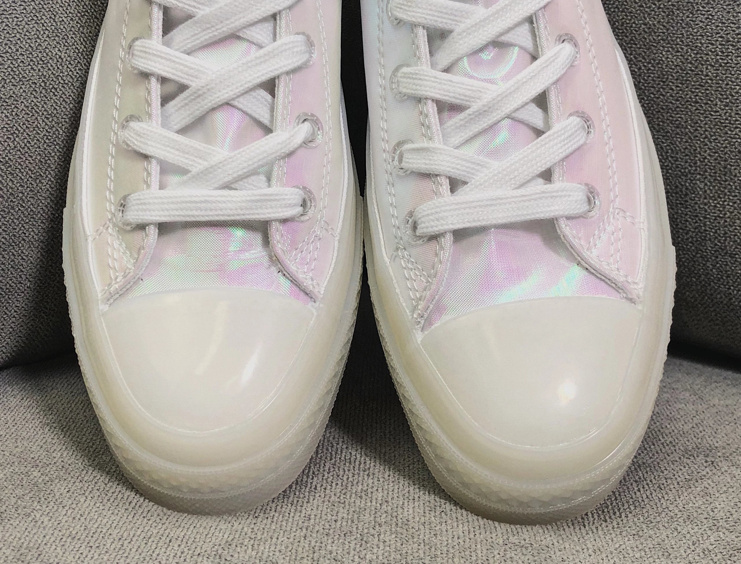 原装品质 converse/匡威仙女鞋镭射炫彩果冻底高邦女子帆布鞋 165621c