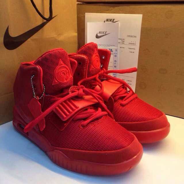 2014爆款 官方同步上市 超a 韦斯特潮鞋 nike air yeezy 2代 红椰子