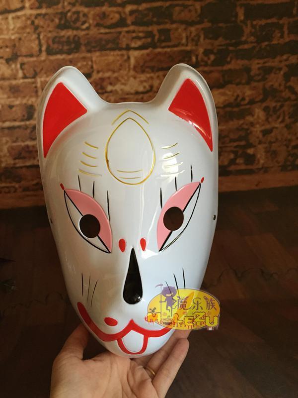日本狐狸面具 狐妖面具 全脸面具 和风手绘 萤火之森