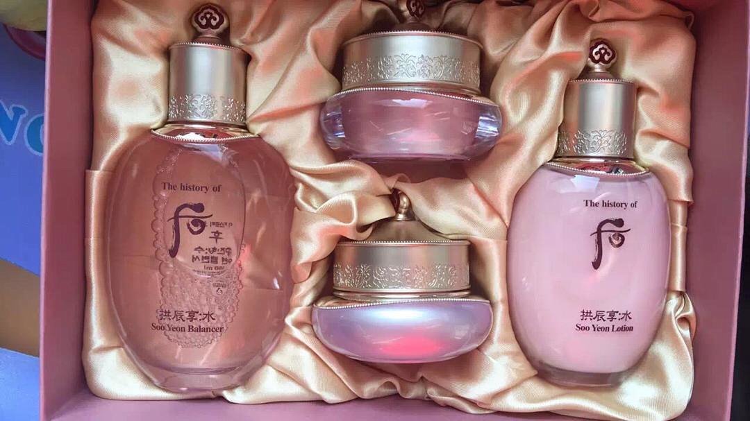 水150ml,乳110ml,水妍津面霜20ml,水妍啫喱面霜20ml 为whoo后系列产品