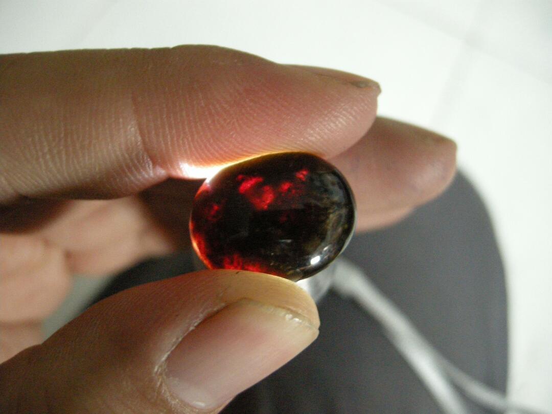 033抚顺琥珀翳珀戒面,翳珀戒面吊坠通用料,尺寸19*16mm