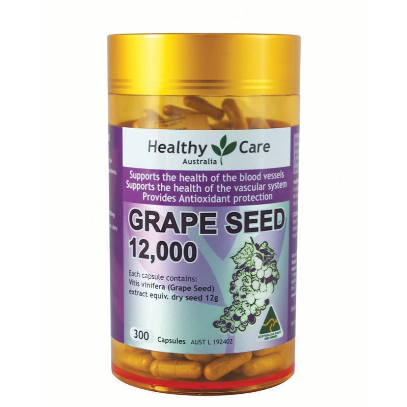 healthy care grape seed澳大利亚葡萄籽胶囊300粒【澳洲直邮】