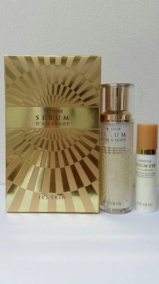 伊思it"s skin prestige serum desca蜗牛精华眼霜套装祛痘印美白