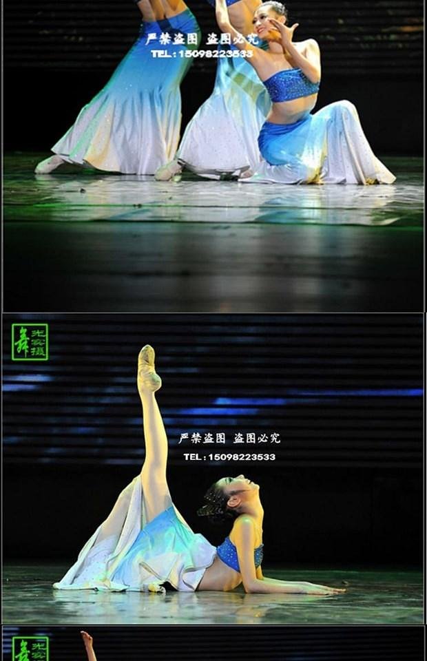 喜水三人舞舞蹈演出服傣族舞蹈表演服装舞台演出服装