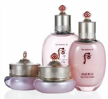 韩国原装whoo后拱辰享水研/水妍水乳面霜套盒限量补水