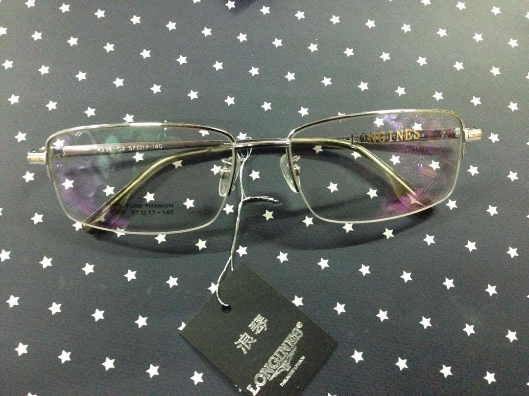 浪琴男款眼镜架实物拍摄4238titanium(纯钛)不褪色