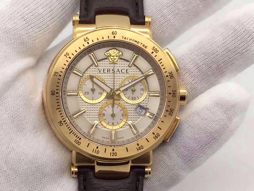 versace 范思哲 [闪电] mens vfg060013 mystique sport 46mm rose