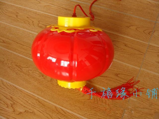 不褪色亚克力led带电灯笼串节日户外防水塑料大红灯笼