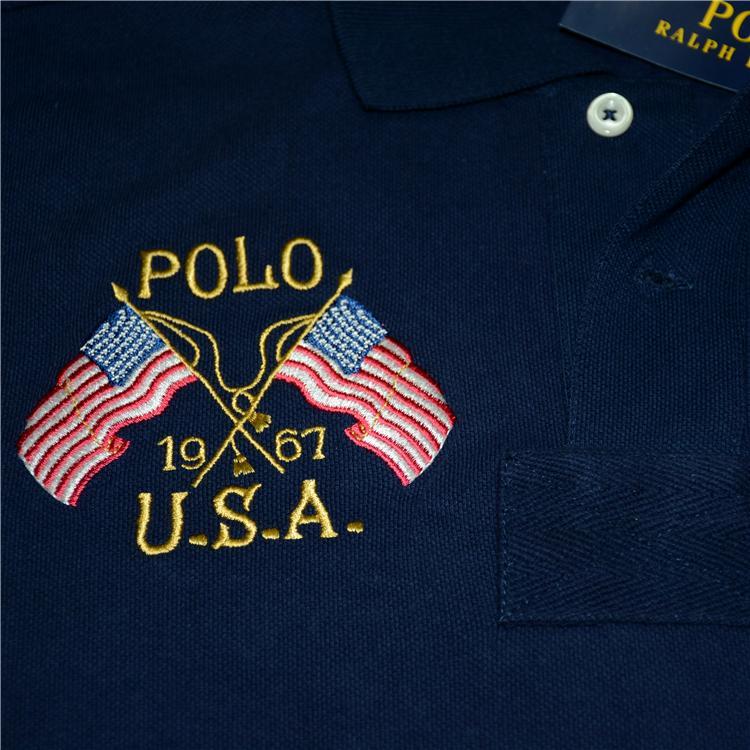 ralph lauren 拉尔夫劳伦美国国旗男短袖polo衫珠地网眼纯棉