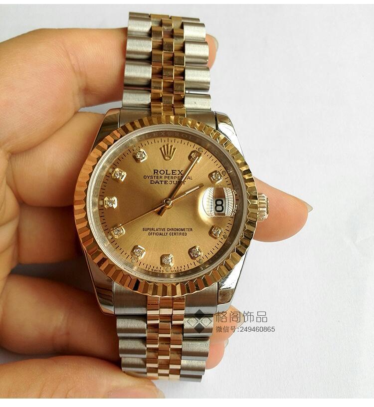 rolex劳力士男表腕表瑞士2824-2机芯 18k金壳金表