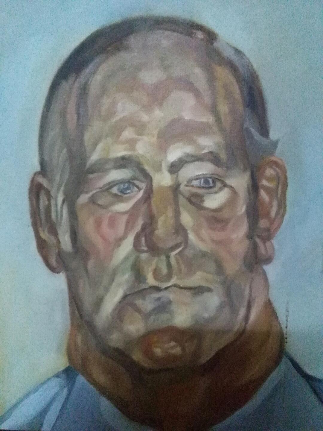 名称:男人头像规格:50cm*40cm 材料:布面油画