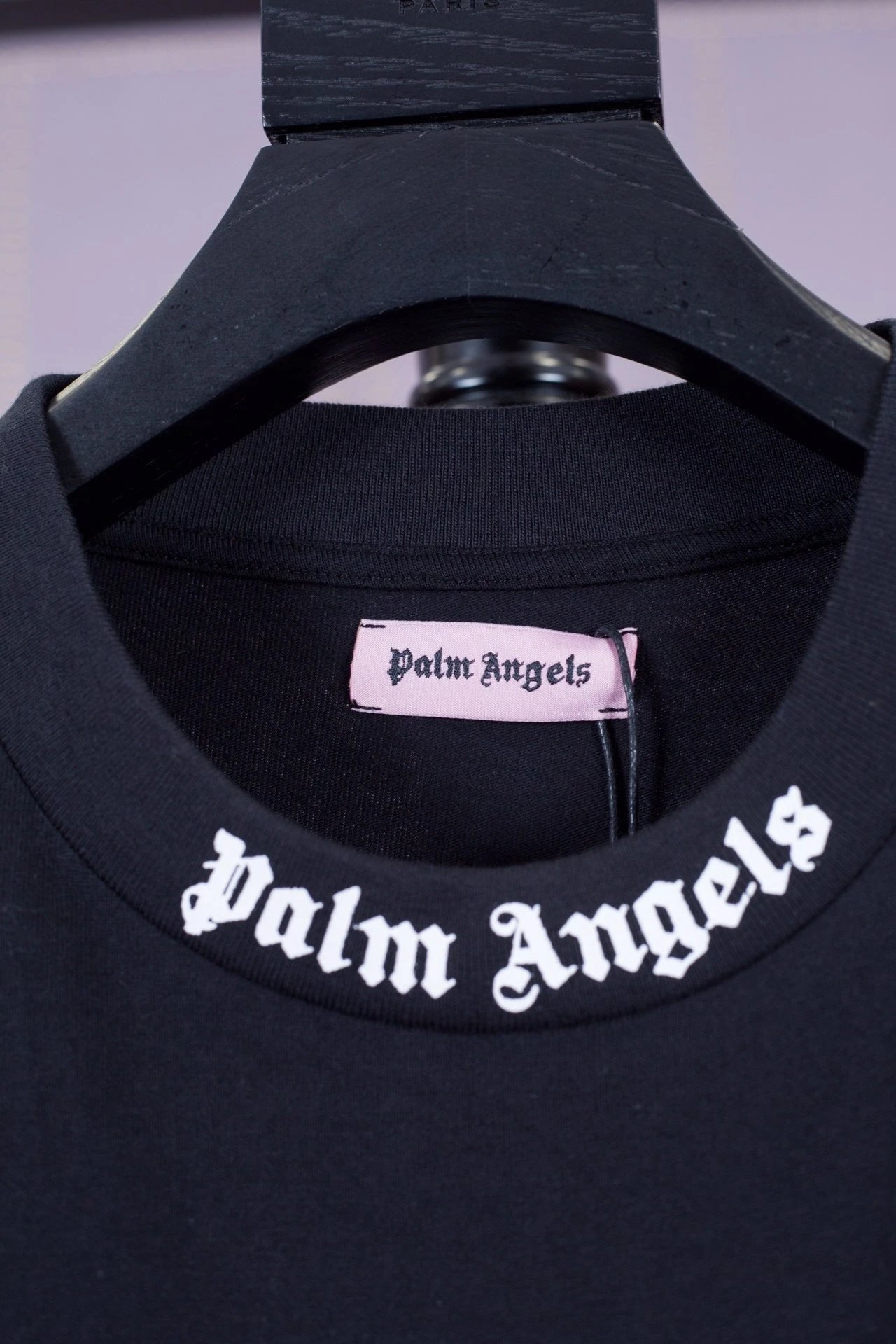 palmangels气泡立体logo黑色白色短袖t恤宽松版型