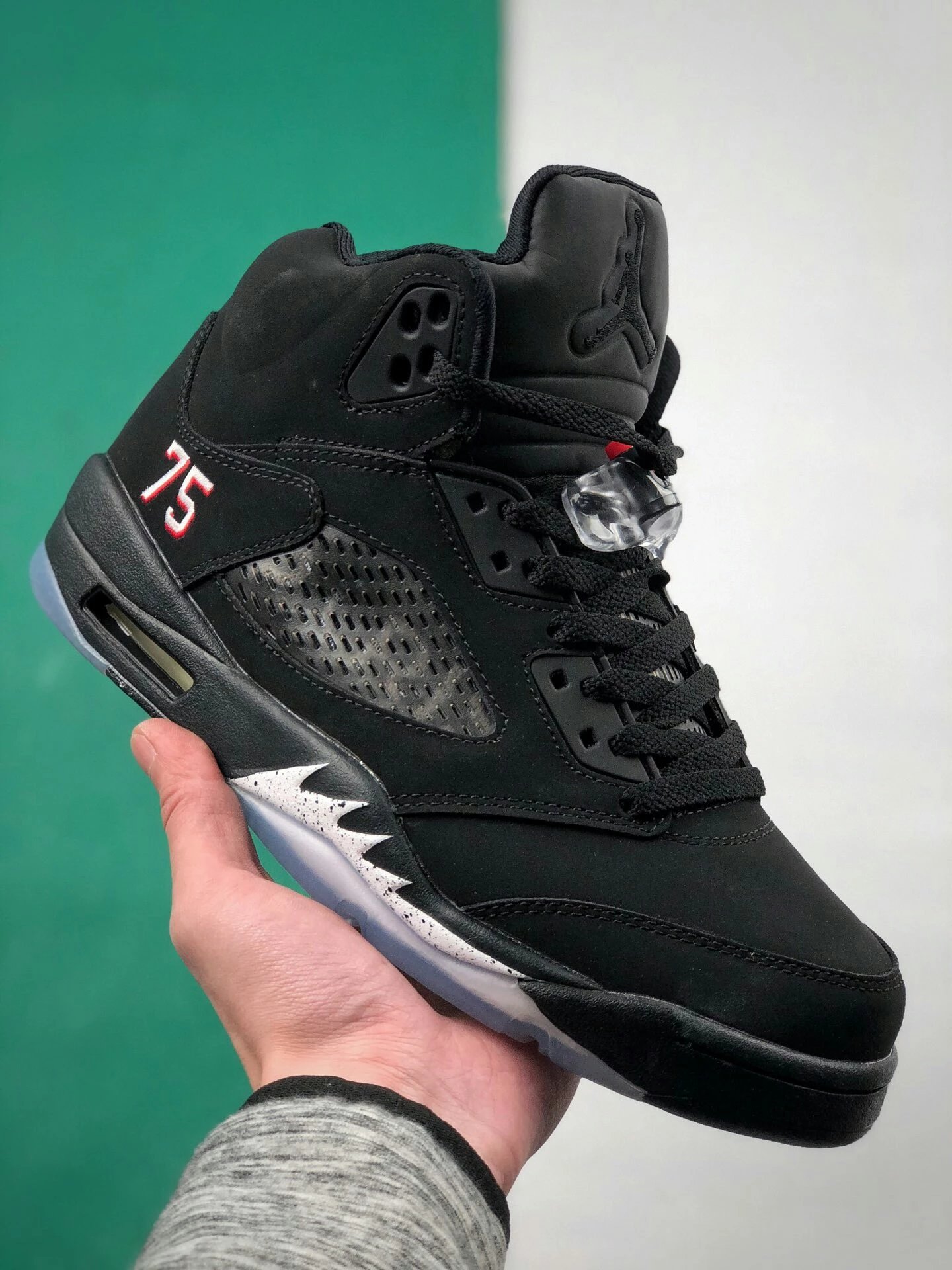 乔丹 乔5代aj5篮球鞋内马尔巴黎圣日耳曼俱乐部 黑红板鞋 air jordan