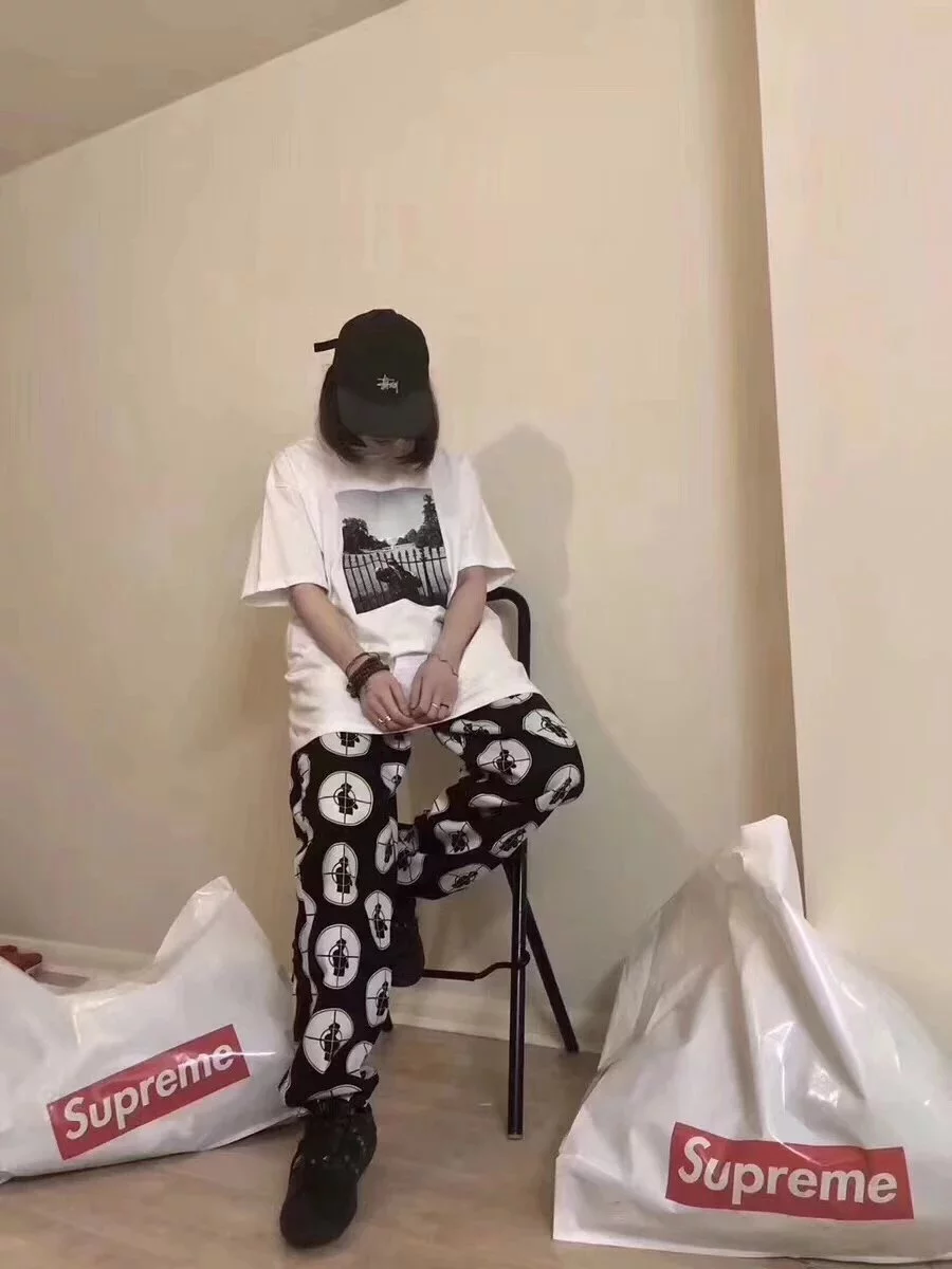 Supreme 18ss UNDERCOVER Public Enemy Skate Pant 瞄准长裤束脚裤