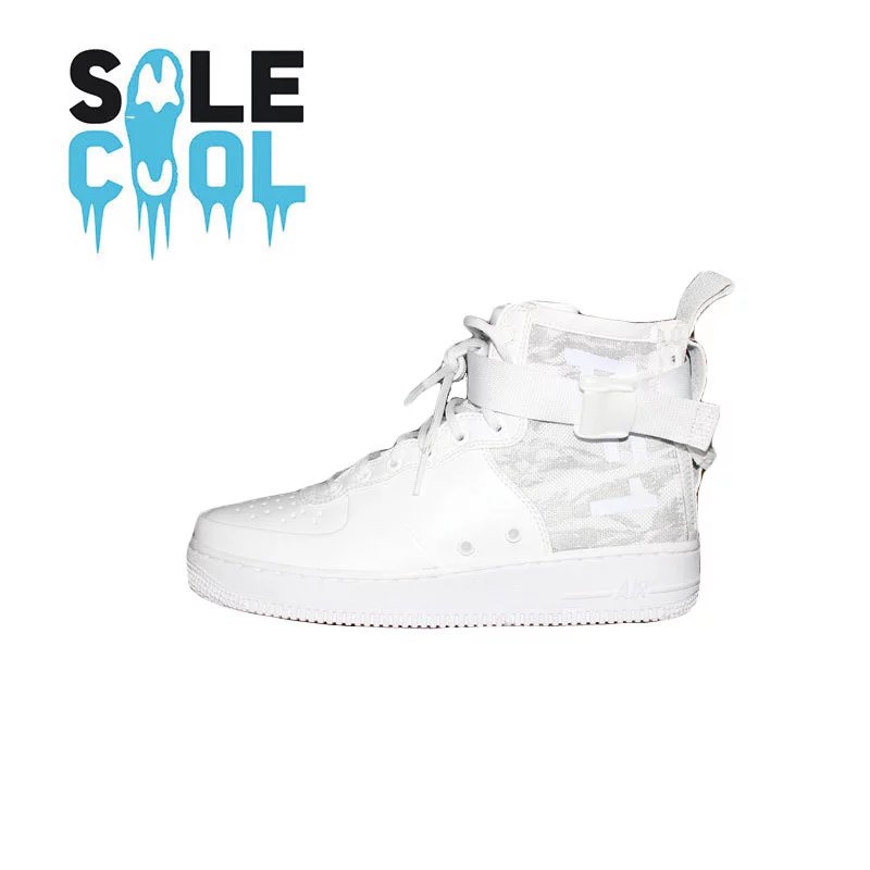 【小妮美代】Nike SF AF1 MID PRM 空军一号白虎纹男子运动休闲鞋AA1129-100