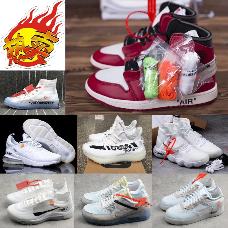 Off White Blazer Mid AF1 Presto HD2018 AJ1 x Off-White Unisex Athletic Sneakers Trend