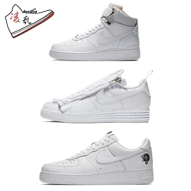 ACRONYM x Just don Roc Co-Branded AF1 Pure White Zipper Air Force One AJ6247-100