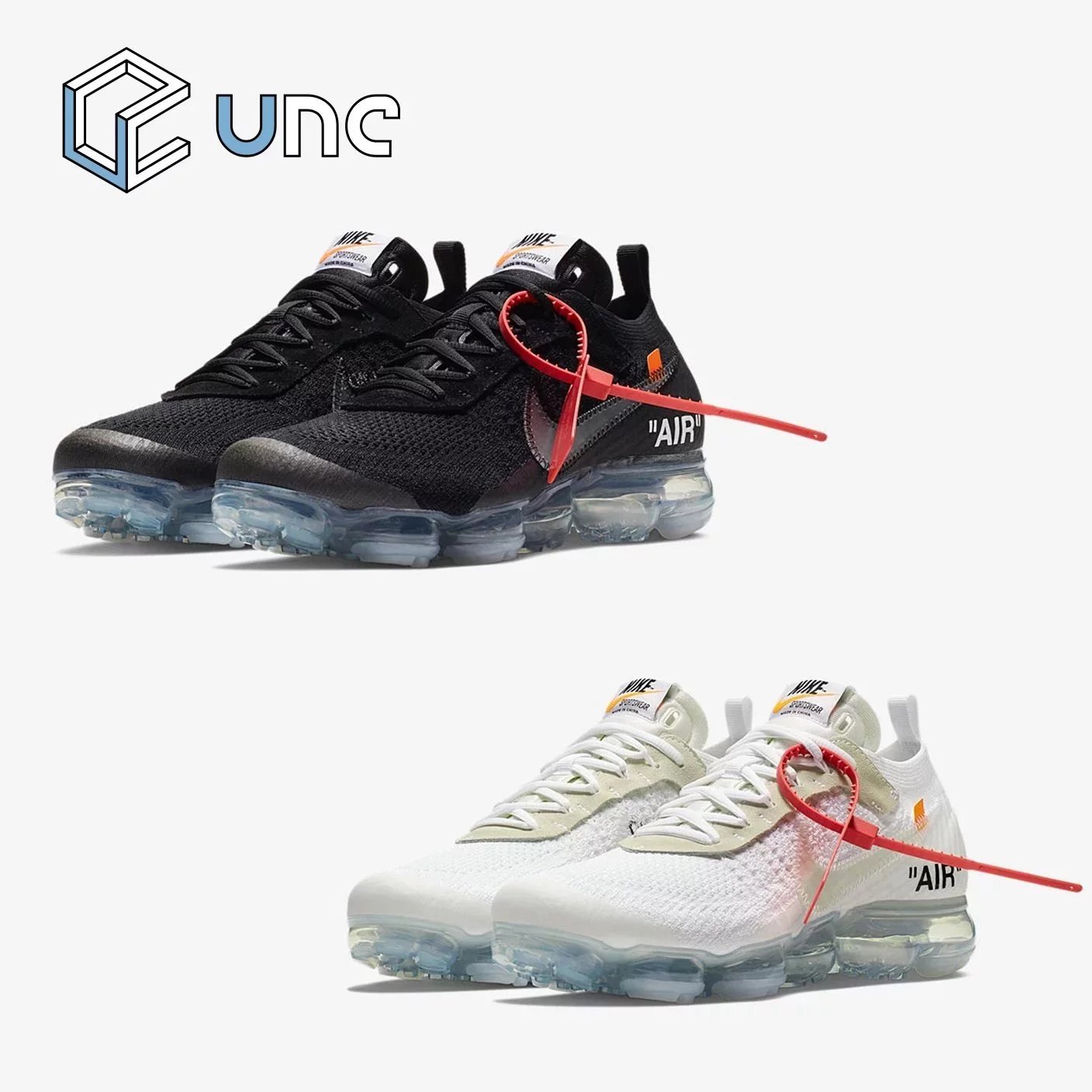 UNC OFF-WHITE X  OW VaporMax2.0 黑白联名大气垫限量跑鞋
