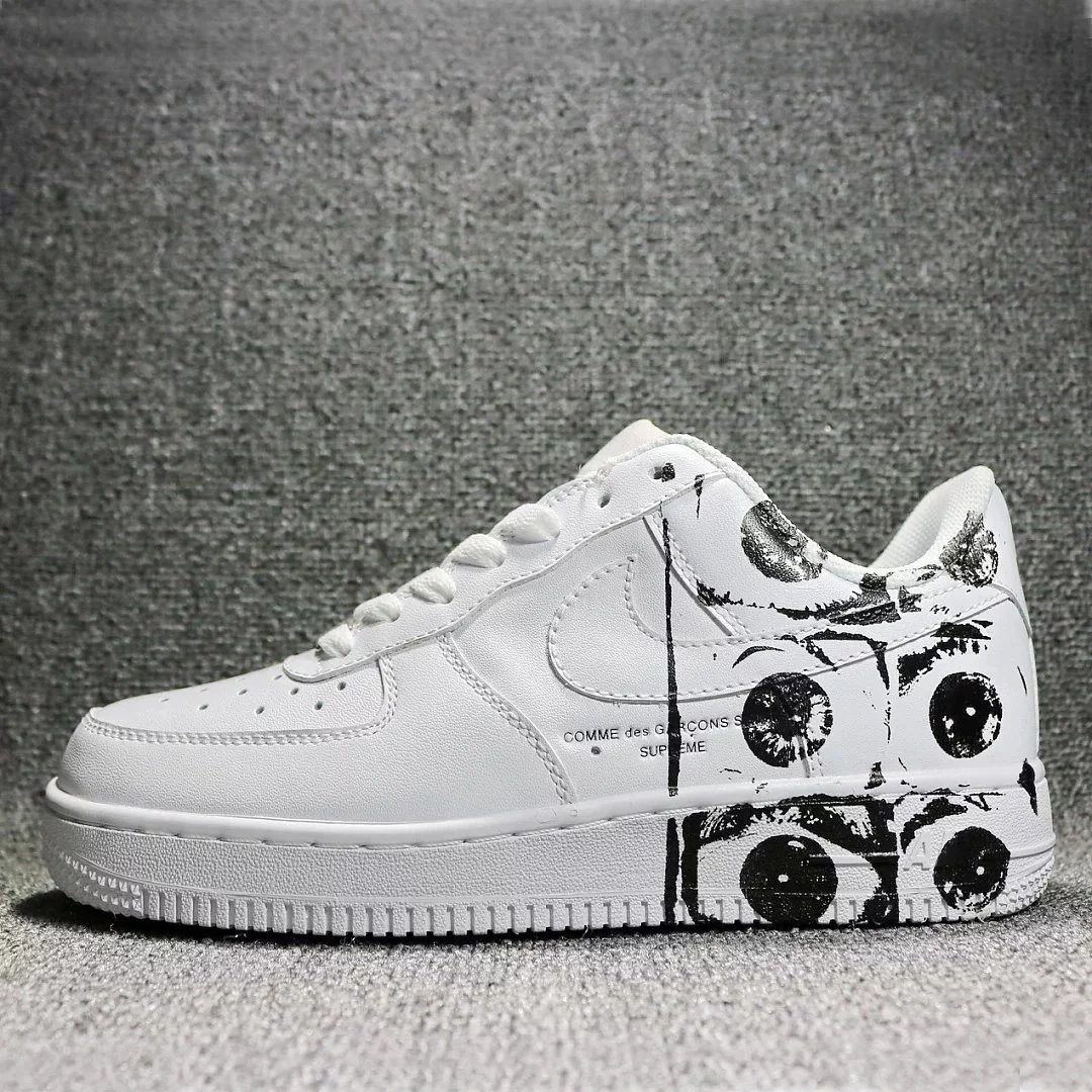 New Nike Men's & Women's Air Force 1 'Supreme x CDG x Nike' Triple Collaboration AF1 Casual Sneakers