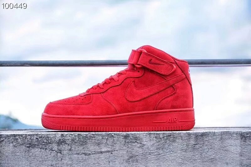 Nike Air Force 1 Mid AF1 Basketball Sneaker - University Red
