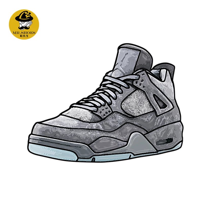 [Can be sent 47.48.49.50 Remarks will be sent] AJ4 Joe 4 Air Jordan 4 x KAWS Joint Gray Suede Luminous Bottom Cool Gray Men's and Women's Basketball Shoes 930155-003