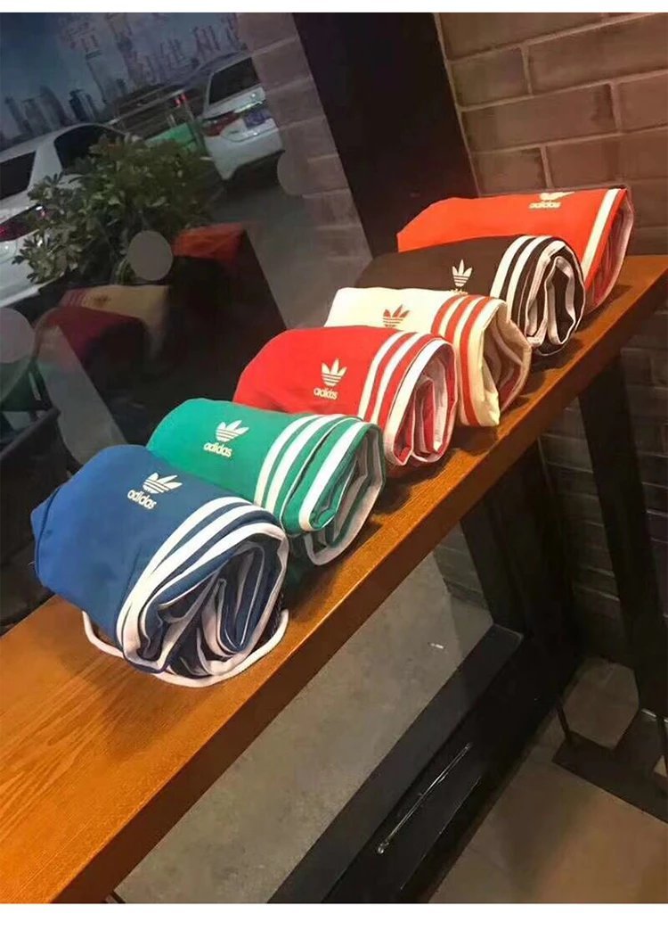 Adidas long pants couple clover men's pants sports loose casual knitted elastic closure small leg pants women 1598
