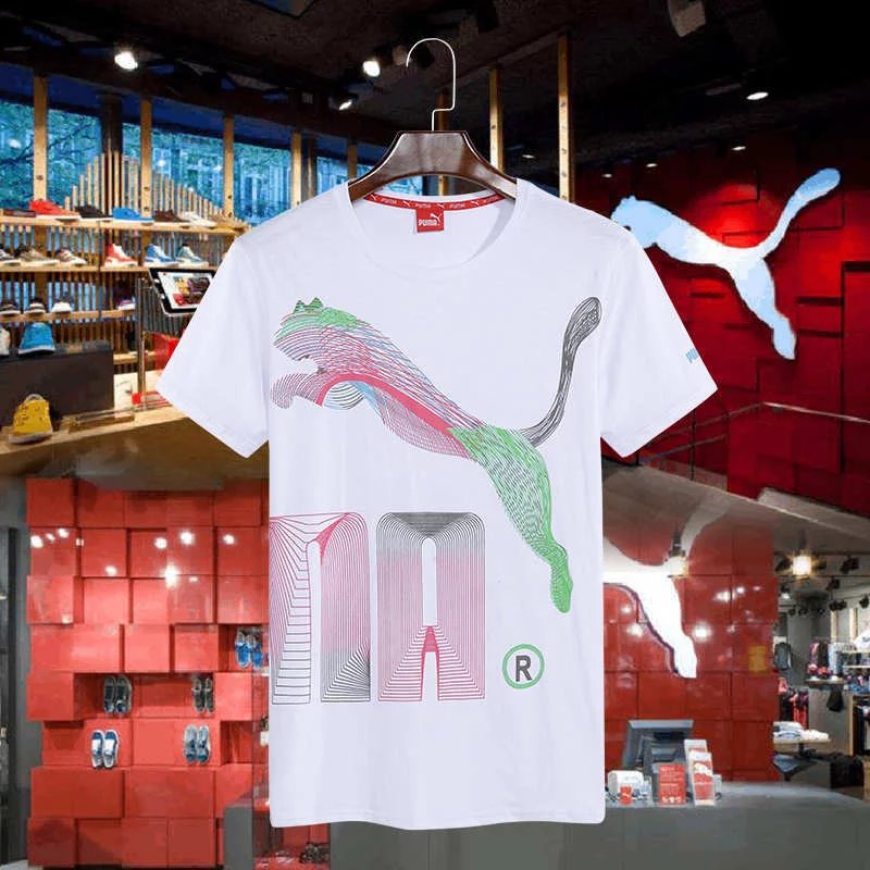 彪马PUMA短袖T恤黑色运动纯棉圆领男款修身半袖汗衫 3057 颜色 2种 尺码M5XL 2