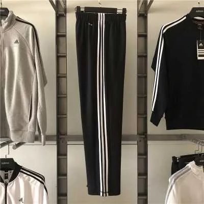 adidas阿迪达斯裤子男直筒三道杠透气休闲运动长裤 88111 颜色 黑色 尺码 M5XL 2