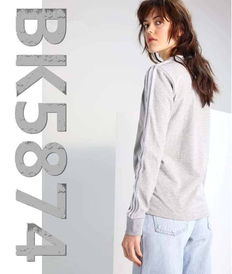 Adidas经典女款修身运动长袖T恤体恤 5873女长袖 颜色 3种 尺码  XSXL 3