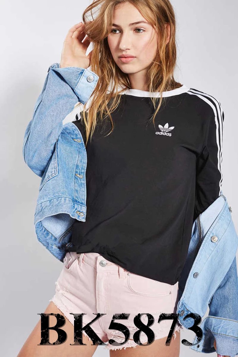 Adidas经典女款修身运动长袖T恤体恤 5873女长袖 颜色 3种 尺码  XSXL 2