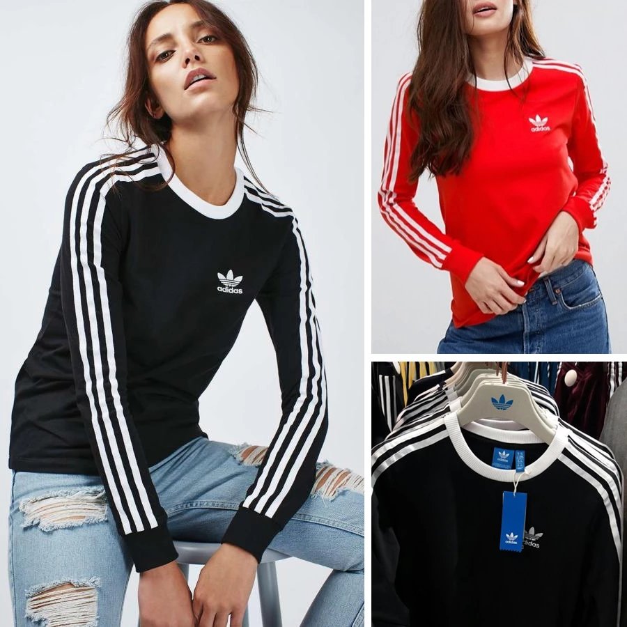 Adidas经典女款修身运动长袖T恤体恤 5873女长袖 颜色 3种 尺码  XSXL 1
