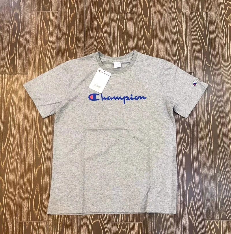 Champion Script Logo Heather Gray T-Shirt
