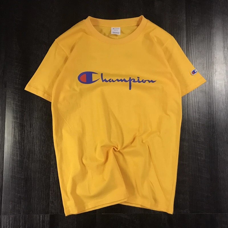 Champion Script Logo T-Shirt Yellow