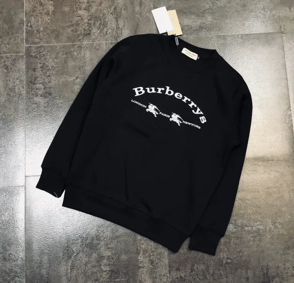 Burberry Arch Logo Sweatshirt Black Hoodie - 10