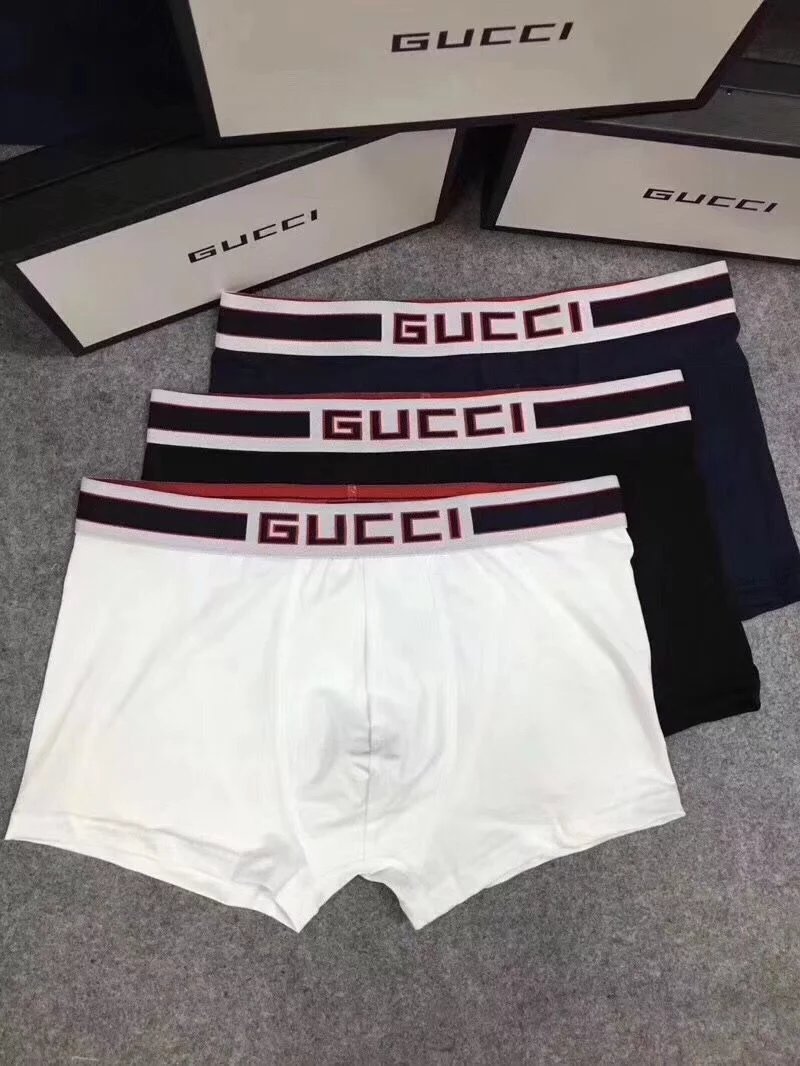 Gucci Logo Waistband Boxer Briefs in Red, White, Black, Navy, and Gray Underwear - 7