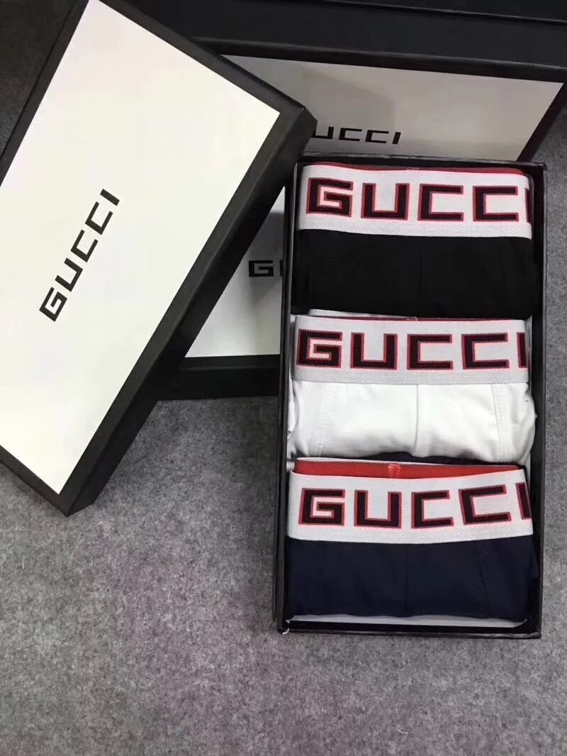 Gucci Logo Waistband Boxer Briefs in Red, White, Black, Navy, and Gray Underwear - 8