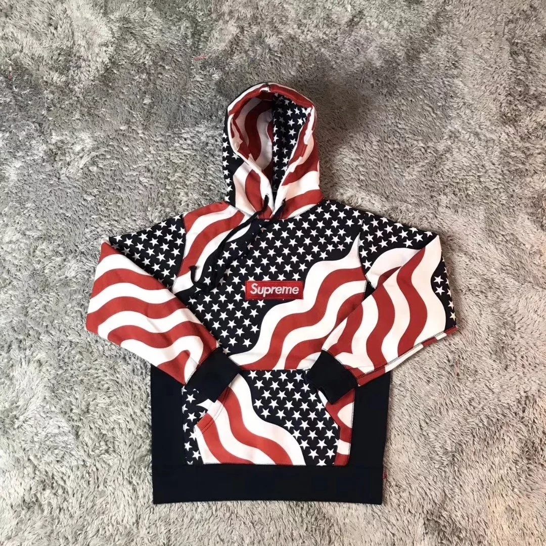 Supreme Box Logo Pullover 14 aw Flag Hoodie