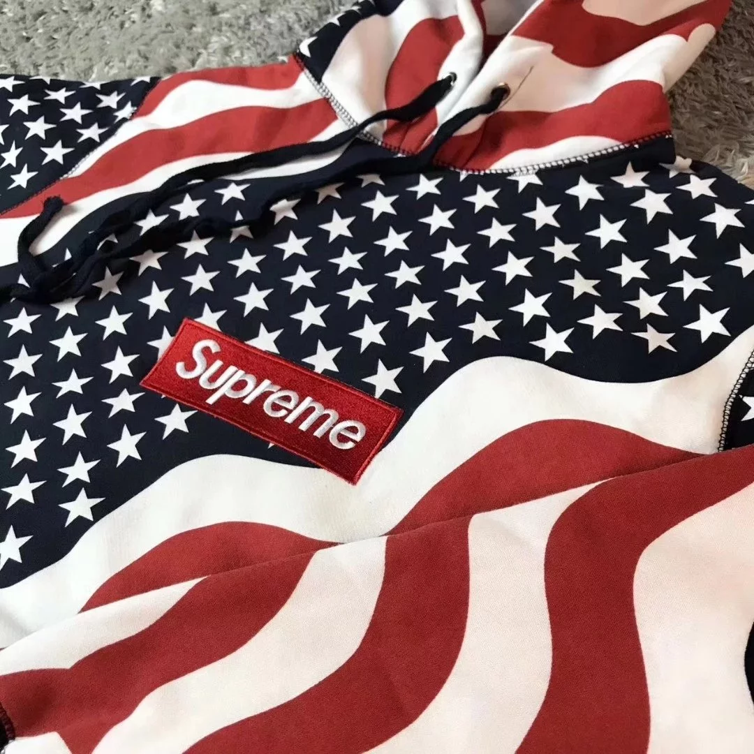Supreme Box Logo Pullover 14 aw Flag Hoodie