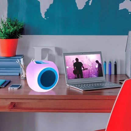 brookstone 146308随音乐变色音响无线蓝牙音箱 便携立体声低音炮