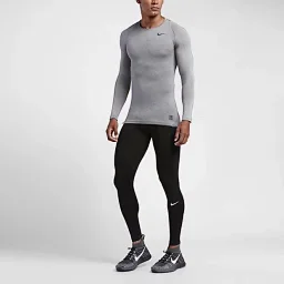 thumbnail for Men's Classic Knit Fabric Long Sleeve Fitness Breathable Quick Dry Tights