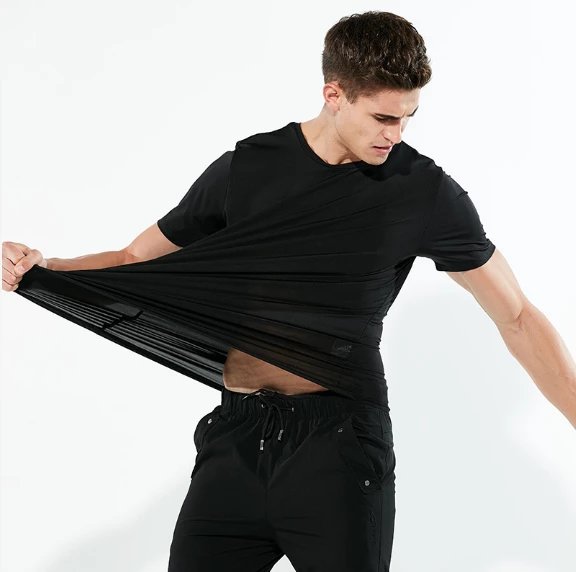 【富贵鸟】聚酯纤维纳米黑科技防污防水t恤运速干短袖男纯色t恤