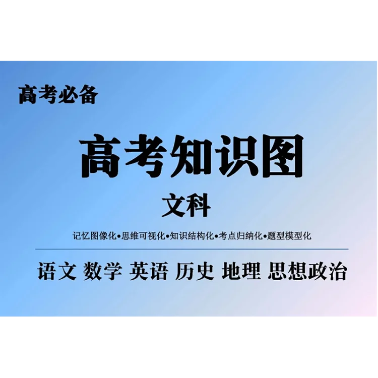 高考知识图 文科140张 语文数学英语历史地理思想政治记忆图像化 思维可视化 知识结构化 考点归纳化 题型模型化 高考知识图 文科140张 语文数学英语历史地理思想政治记忆图像化 思维可视化 知识结构化 考点归纳化 题型模型化