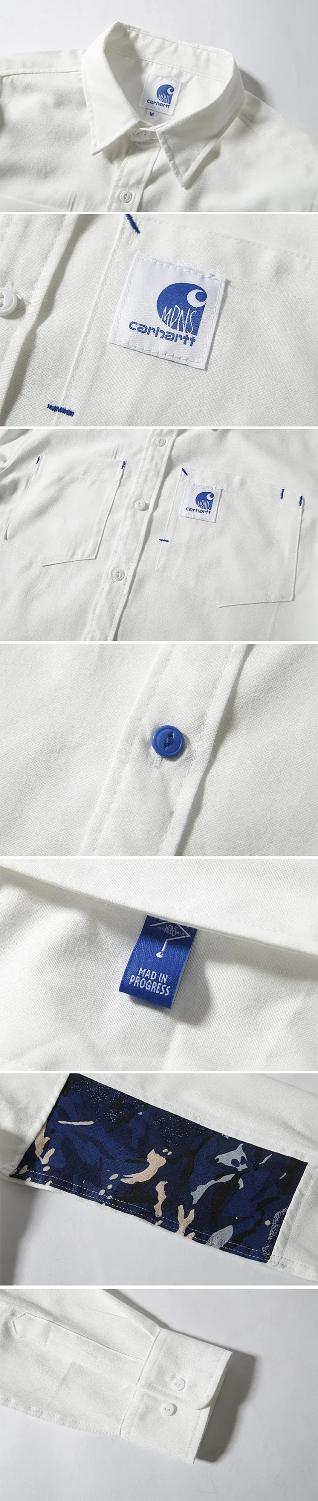 MADNESS Shirts Long-Sleeve Camouflage Elbow-Patch Shirt product detail image 7