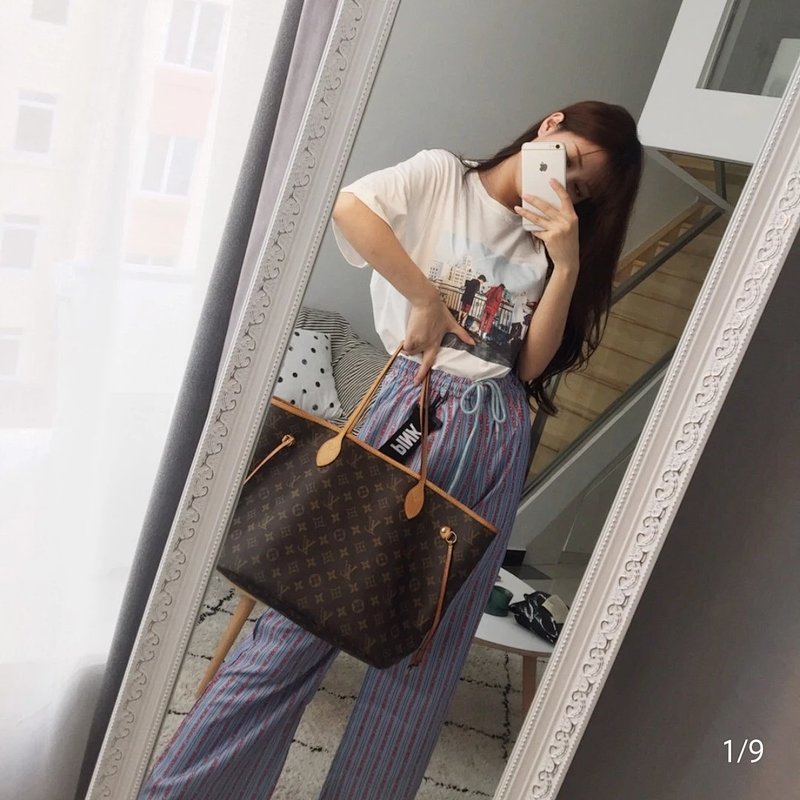 经典款子母包大容量购物袋neverfull妈咪包大容量托特包代购品质