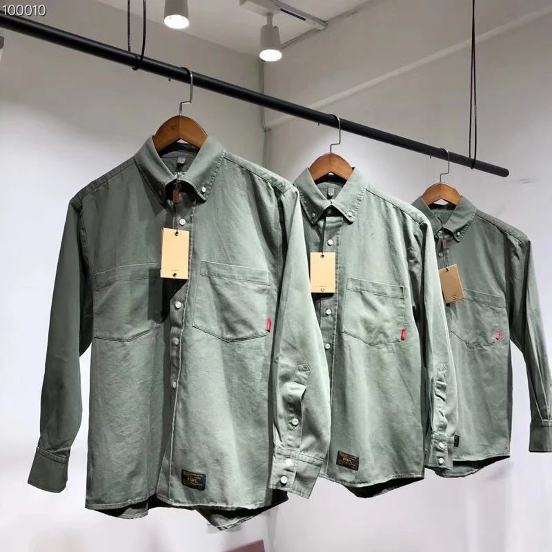 17AW WTAPS BD LS Shirt Cotton Gabardine Two-Pocket Military Shirt