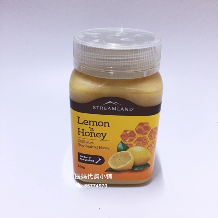 新西兰streamland 柠檬蜂蜜lemon Honey 500g